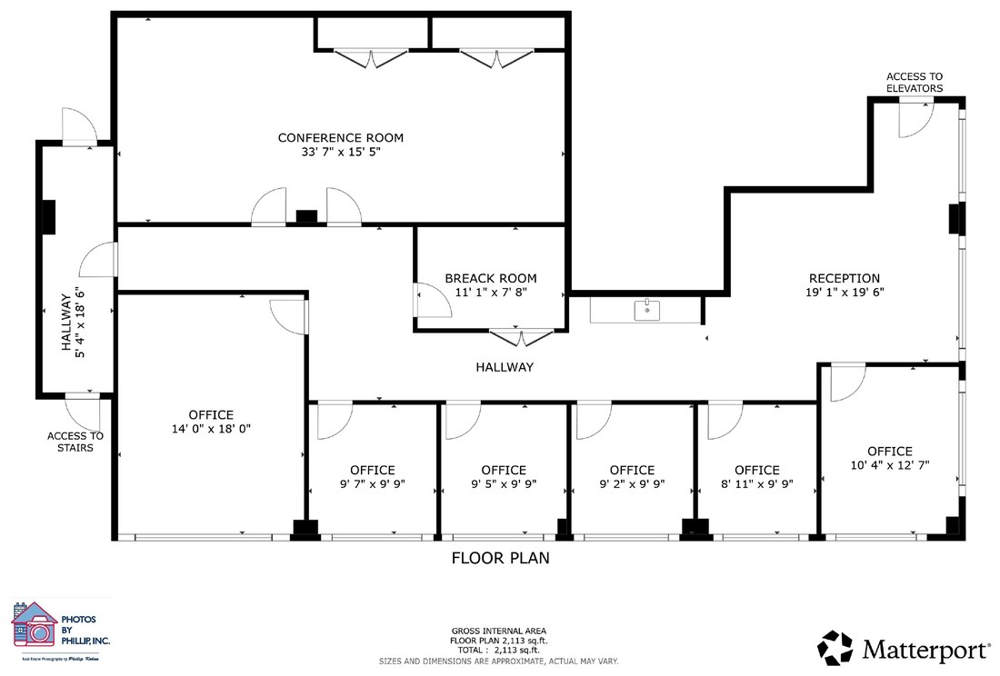 Floor plan — Suite 2A, 2,113 SF