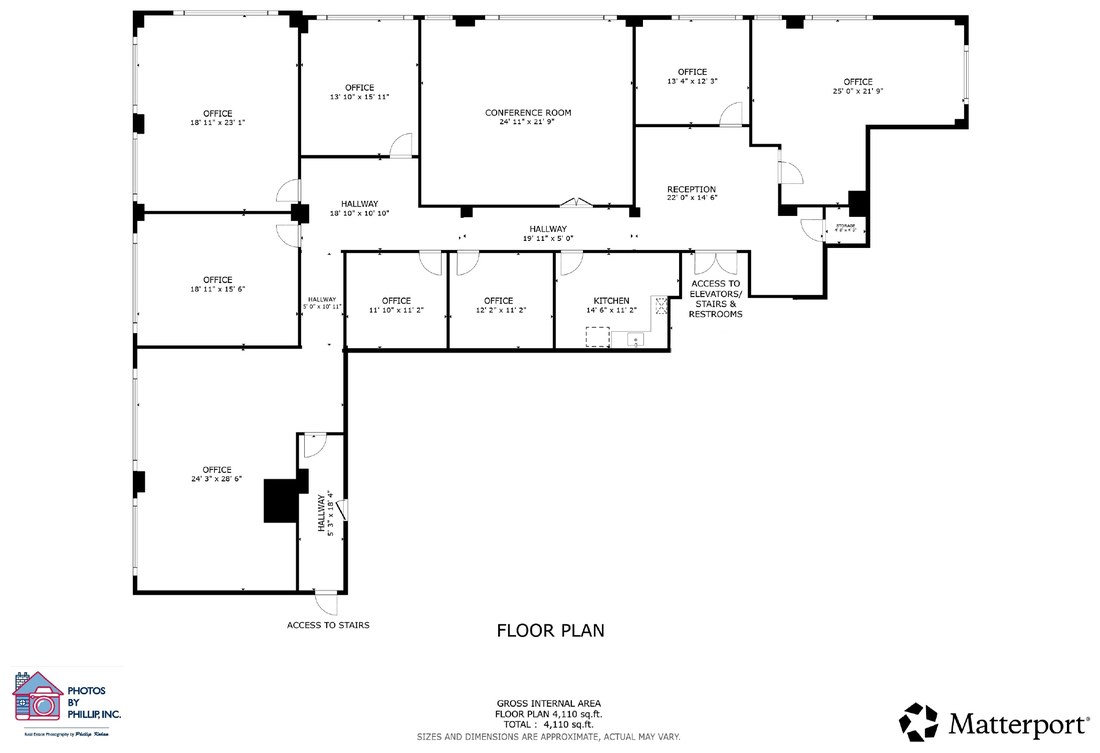 Floor plan — Suite 2B, 4,110 SF