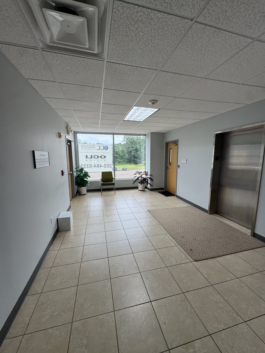 Third-floor elevator lobby